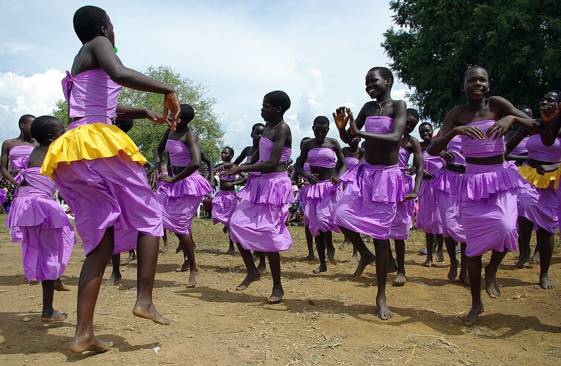 Ugandan women dancing