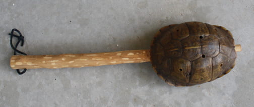 Native American turtleshell rattle