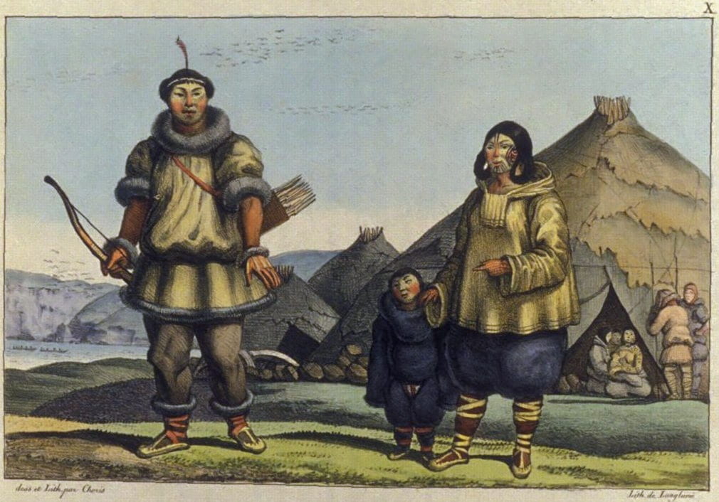 1816 painting of Chukchi village 
