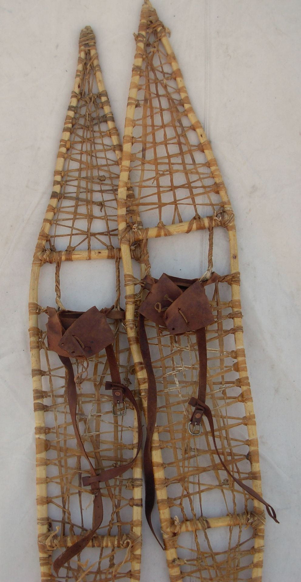 snowshoes with rawhide webbing