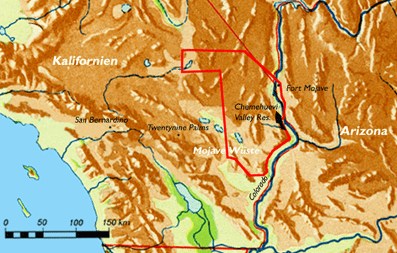 map of Chemehuevi territory