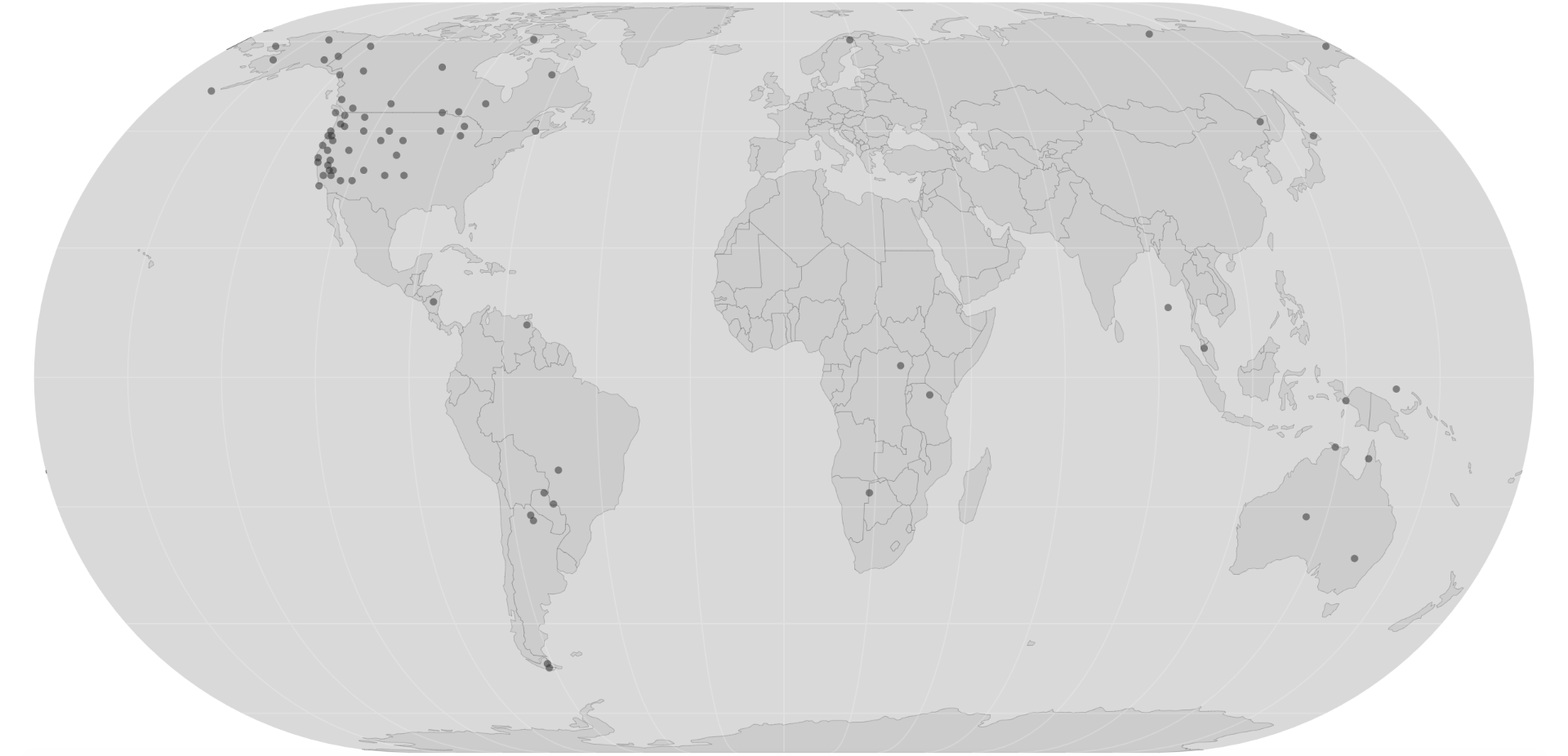 world map showing myth-telling rules study sample